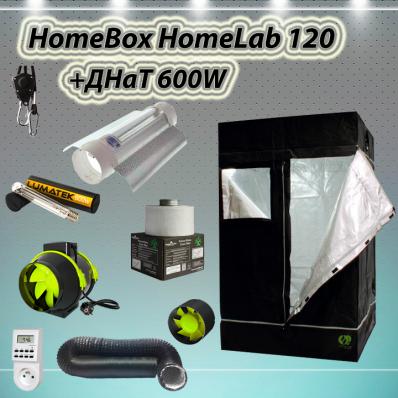 Гроубокс комплект HomeLab 120 + ДНаТ 600W
