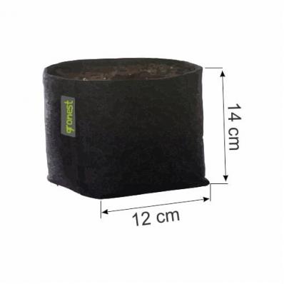 Gronest 4 л, горшок текстильный квадратный, 15x15xh18cm, аналог Smart Pot, Growbag