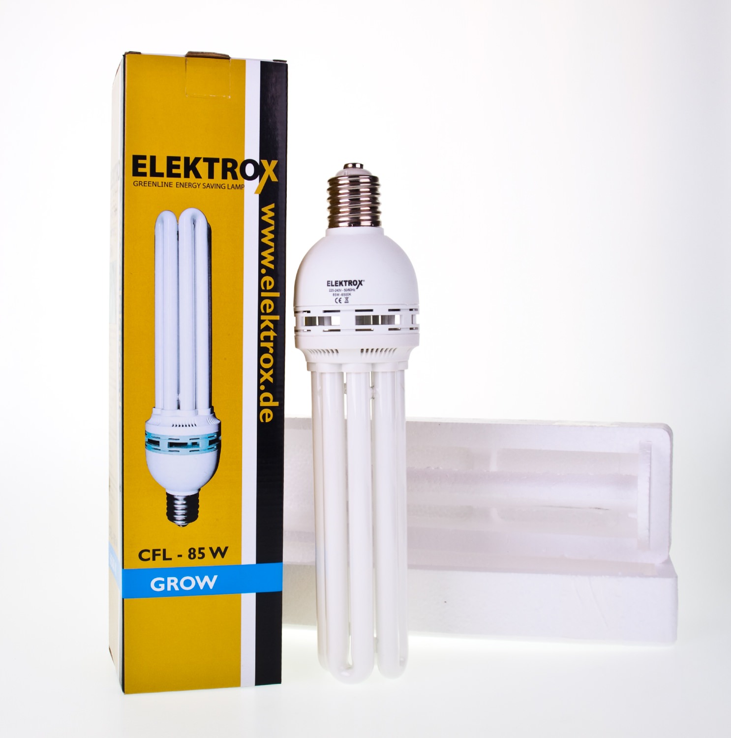 Лампа Elektrox ЭСЛ (CFL) 85W 6500k Рост